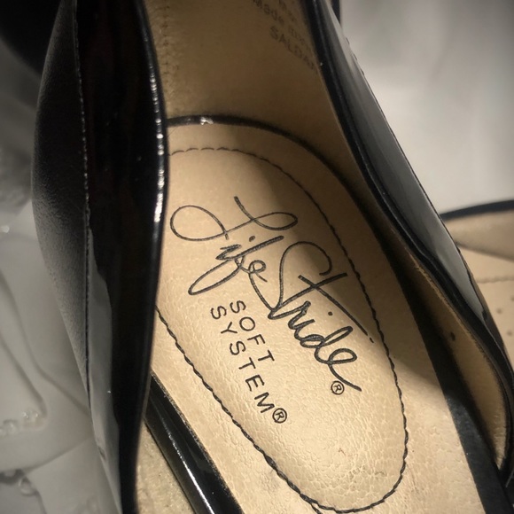 Classy, Black, Smooth & Patten Leather, Women’s Heels, by Stride Rite - Picture 7 of 8